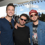 LAS VEGAS, NV - APRIL 01:  Musicians Eric Gunderson Love and Theft, DJ DU and Stephen Barker Liles of Love and Theft at the ACM Party For A Cause: Tailgate Party on April 1, 2017 in Las Vegas, Nevada.  (Photo by Rick Diamond/Getty Images for ACM)