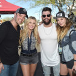 LAS VEGAS, NV - APRIL 01:  (L-R) Musicians Lucas Hoge, Stephanie Quayle,  Dylan Scott, and Olivia Lane at the ACM Party For A Cause: Tailgate Party on April 1, 2017 in Las Vegas, Nevada.  (Photo by Rick Diamond/Getty Images for ACM)